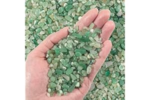 EZEELAI 0.5 Lb/230g Green Aventurine Crystal Chips Bulk Crushed Stones, Natural Gemstones Jade Pebbles Marbles Tumbled Healing Crushed Quartz for Vase Fillers, Aquarium Gravel Rocks and Home Decoration