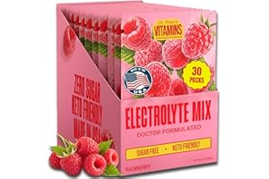DR. PRICE'S VITAMINS Dr. Price’s Electrolytes Hydration Powder Packets – Raspberry, 30 Packs | Sugar Free Electrolyte Drink Mix, 72+ Trace Minerals, Manganese | Keto Electrolytes, Vegan, Doctor-Formulated, Made in USA