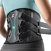 Fitomo Back Brace for Women Men, Reinforced 3D Lumbar Support Pad, 4 Carbon Fiber Splints, Ultra-thin Air Mesh, Wear for Under Clothes, for Lower Back Pain Relief, Sciatica, Posture, Lifting, Size XL