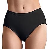 REELINDRY Leak Proof Incontinence Underwear for Women Washable Absorbent Mid Waist Panties Postpartum Bladder Control 1 Pack (Black, XL)