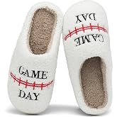 INMINPIN Women Men Ball Sports Slippers Soft Curly Plush House Shoes Cozy Bedroom Slippers Indoor Outdoor with Non Slip Sole for Sports Fan