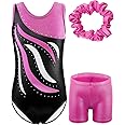EQSJIU Gymnastics Leotard Girl Little Big Kids Tumbling Dance Unitards Biketards Activewear 2-10 Years