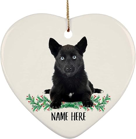 Amazon Com Lovesout Funny Pomsky Negro Personalizado Nombre Regalo Para Perro Mama Arbol De Navidad Adorno Corazon Ceramica Home Kitchen