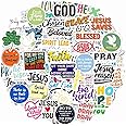 300PCS Inspirational Christian Stickers, Vinyl Waterproof Jesus Bible Verse Stickers for Prayer Board Scrapbook Water Bottle 