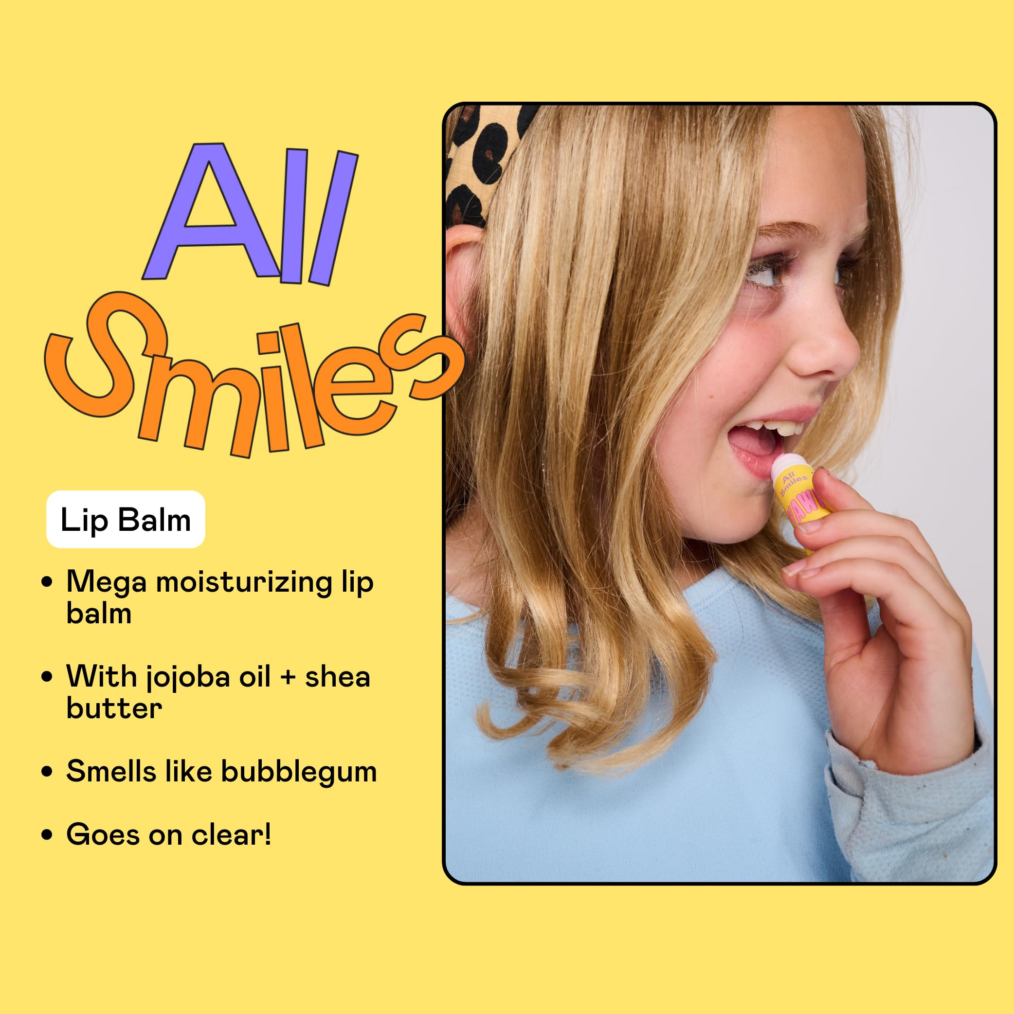 YAWN Makeup & Skincare Kit for Kids | Non-Toxic, Vegan, Cruelty Free, Talc Free | Lip Balm, Tinted Face Multi-Stick for Lips & Cheeks, and Universal Body Balm Stick | For Kids 3+ | Made in USA