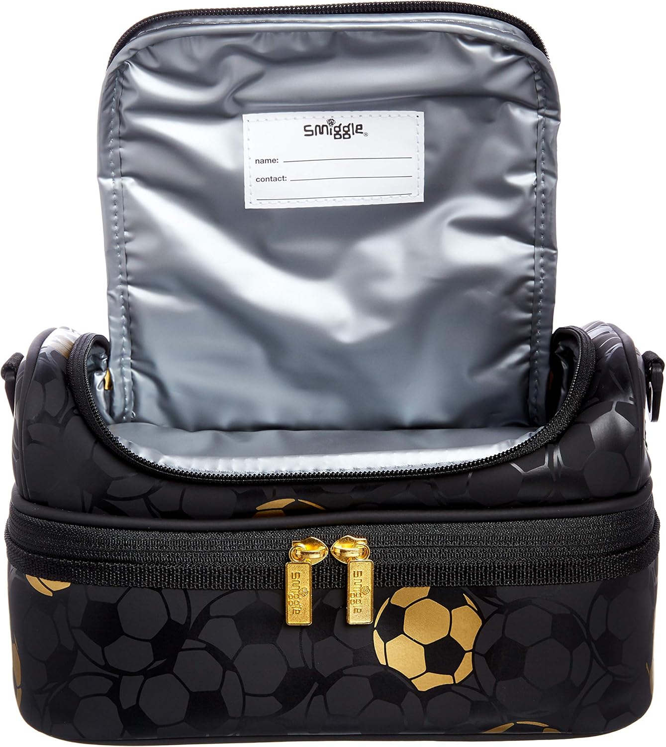 Smiggle Gold Kids School Double Decker Lunchbox for Girls & Boys with