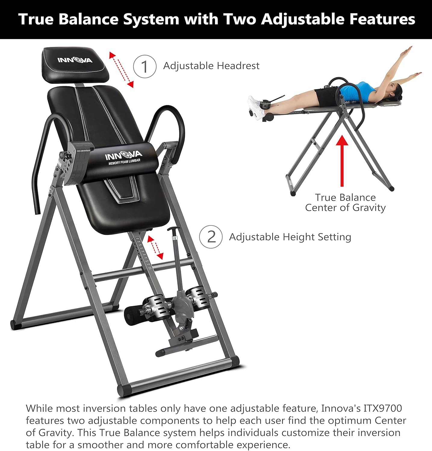 Innova ITX9700 Inversion Table with Memory Foam Lumbar Pad : Inversion Equipment : Sports & Outdoors