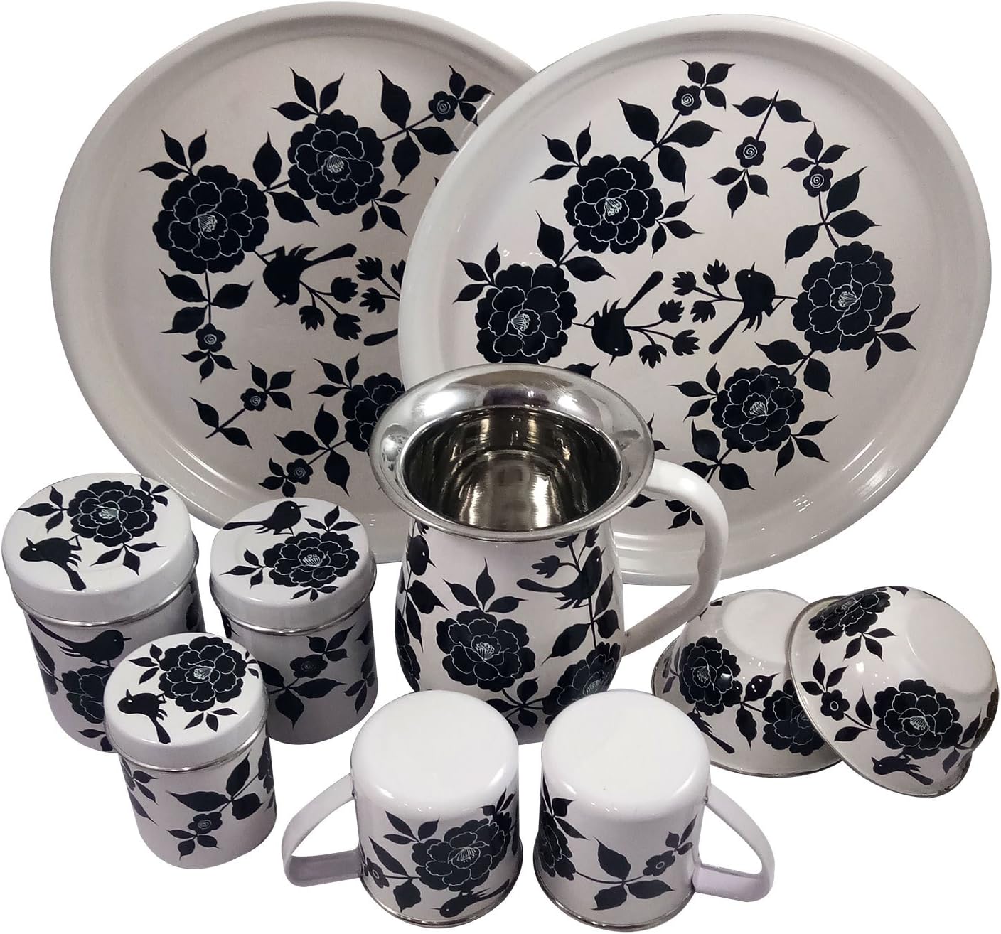 India Meets India Steel Dinnerware Set of 16 Pieces