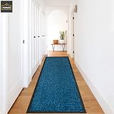 Homatz Hallway Runner Rug Blue 60x120cm Non-Slip Heavy Duty Dirt Trapper view 6