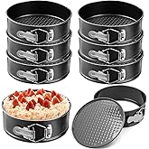 8 Pcs 5.5 Inch Springform Pans Mini Springform Pan Small Leakproof Round Cake Pans Mini Cheesecake Pans with Removable Bottom