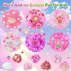 6 Pack Slimes, Pink Slime Kids, Cloud Slime kit for