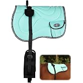 Harrison Howard Mesh Bareback Horse Riding Pad with Girth | Breathable Mesh for Dry Comfort, Cushioned No-Saddle Pad for Trail Riding