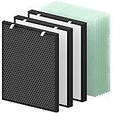 FMDZFL Air400 Replacement Filter for Bissell Air400, 2 H13 True HEPA and 1 Activated Carbon Pack with 8 Pre-Filter, Compared to Part #2521,2520,3365