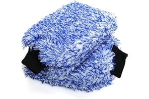 TAKAVU New Car Wash Mitt, 2 Pack Premium Cyclone Microfiber Washing Gloves, Holds Tons of Sudsy Water for Effective Washing, 