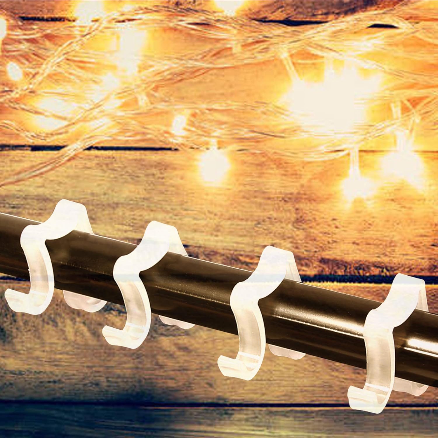 PROLOSO Christmas Light Clips for Gutters Hanging Outdoor String Lights