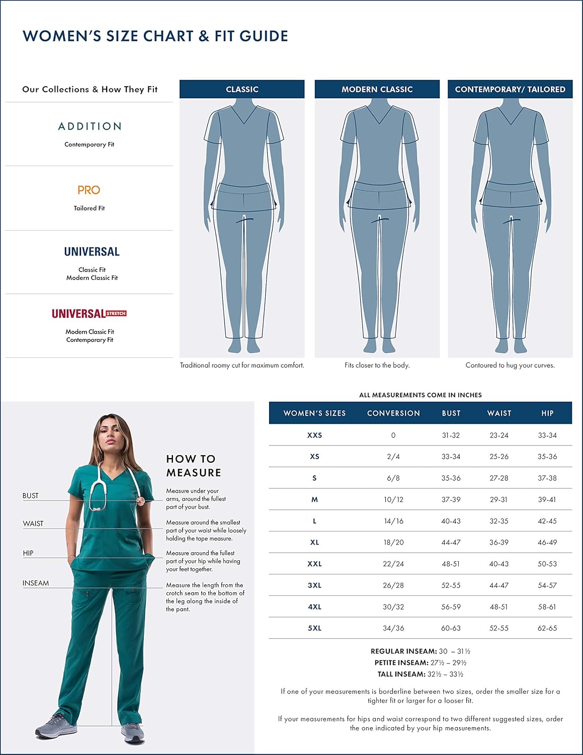 Adar Addition Go-Basic Scrub Set for Women - Slim V-Neck Scrub Top & Skinny Cargo Scrub Pants: Clothing