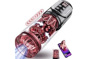 Sex Toys for Men Penis Pump - EINSEO AI Sync Full Waterproof Male Masturbator Stroker with 7 Sucking & Thrusting Rotating & V