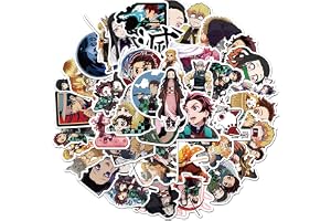 Anime Cartoon Stickers for Kids Water Bottle 50pcs Pack, Kawaii Waterproof Vinyl Stickers for Teen Girl Laptop Skateboard Bike Guitar Laggage Bicycle Travel Case