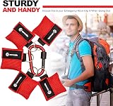 Kuou 5 Pcs CPR Mask Keychain Ring Emergency Kit Face Shield Red view 4