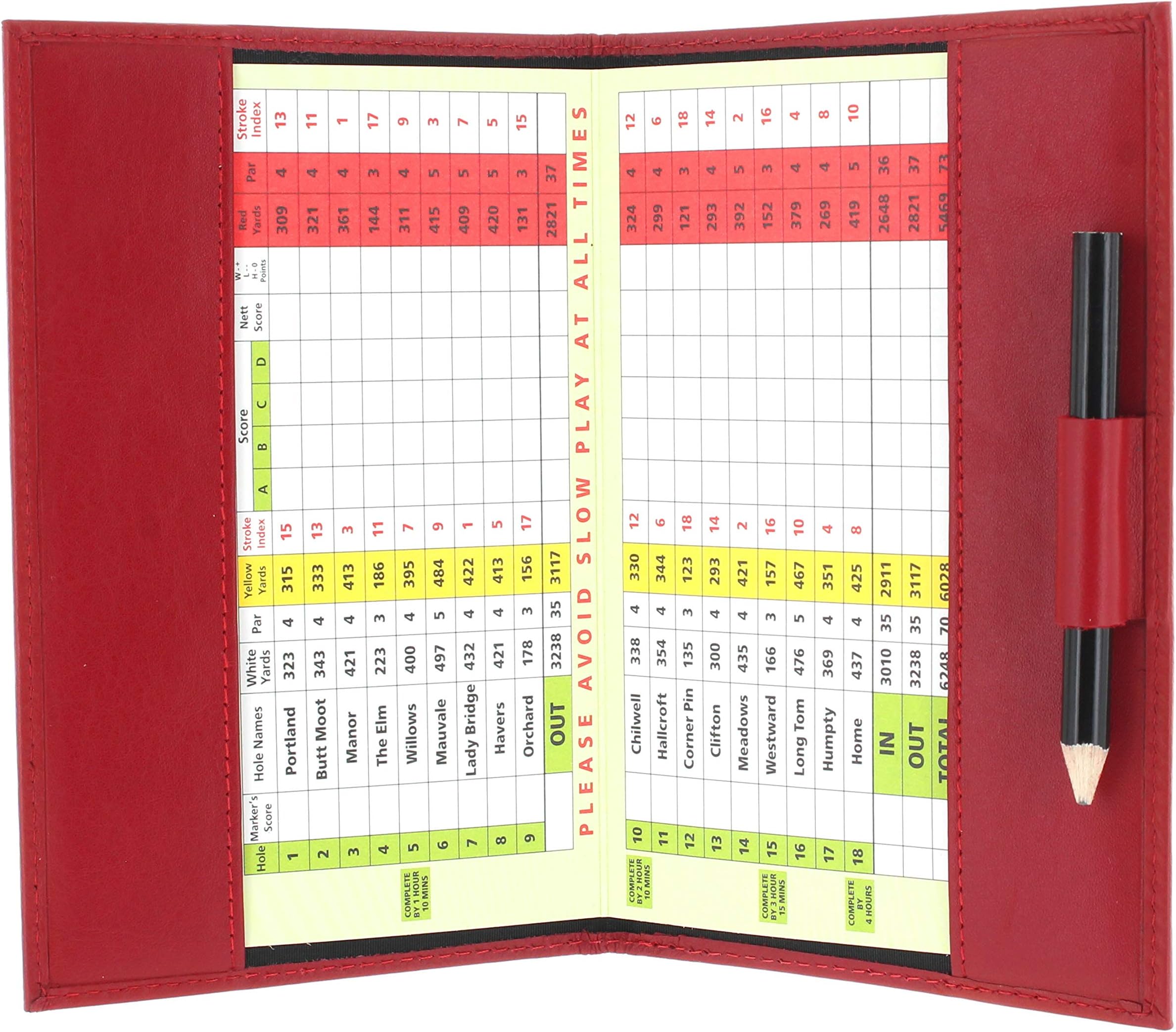 Soft Leather Golf Scorecard Holder 2315