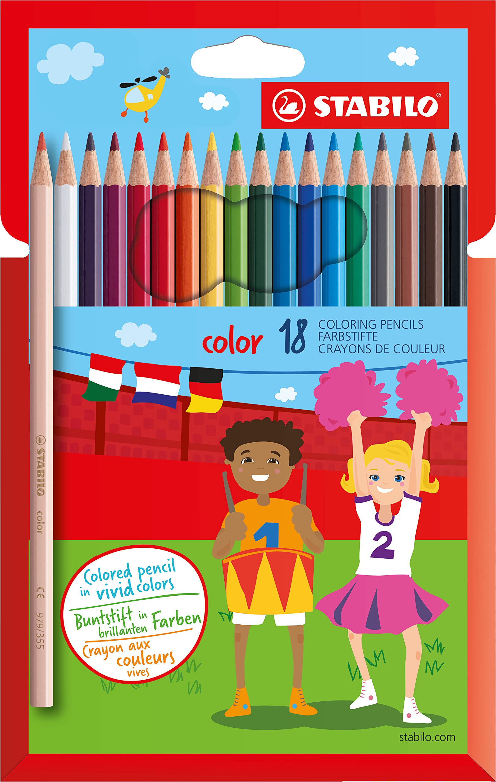 STABILO Colouring Pencil color - Wallet of 18 - Assorted Colours