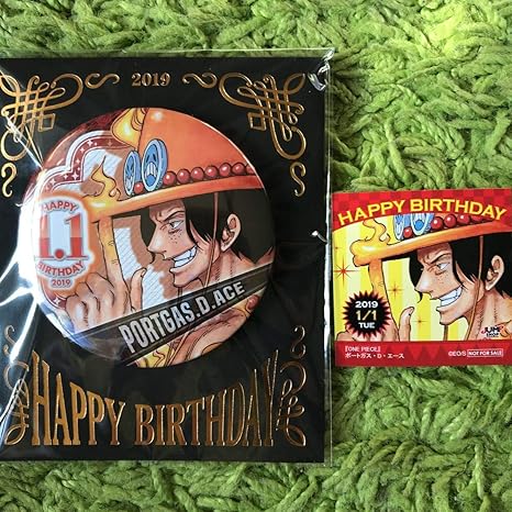 Amazon Co Jp ポートガスdエース バースデイ缶バッジ ステッカー ワンピース One Piece ３６５日ステッカー ジャンプショップ ジャンショ ホビー 通販