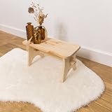 Creative Deco Unpainted Wooden Foot Step Stool Chair 38x19x21cm Pinewood view 3