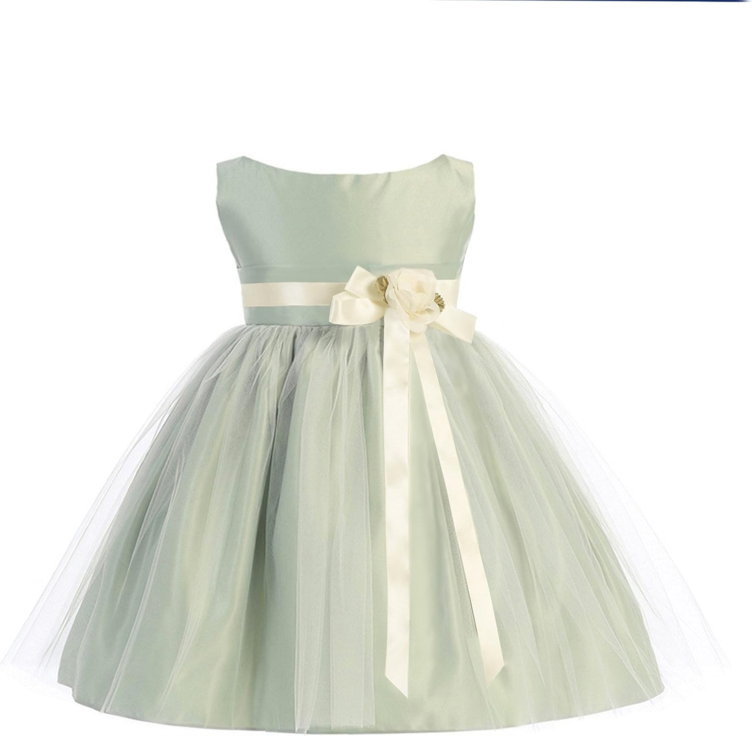 sage green dress girls