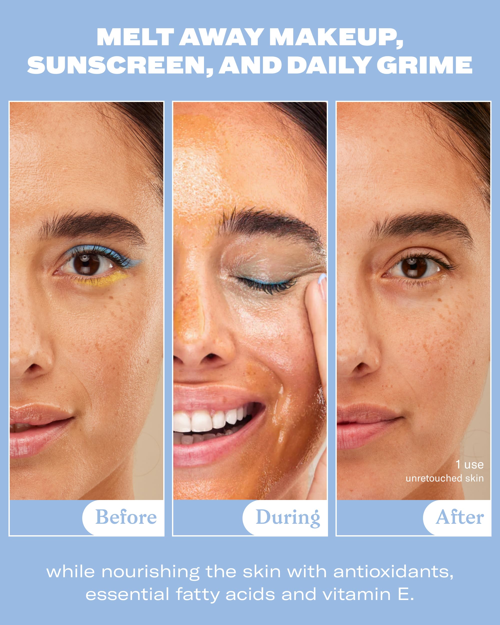 Then I Met You Living Cleansing Balm, Melts Makeup & Sunscreen, Non-Stripping Zero Residue Oil Cleanser with Seaberry, Olive, Grape Seed Oils, Vit E & Persimmon, First-Step Clean Vegan Korean Skincare