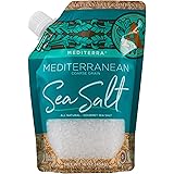 SaltWorks Mediterra Mediterranean Sea Salt, Coarse Grain, Artisan Pour Spout Pouch, 16 Ounce