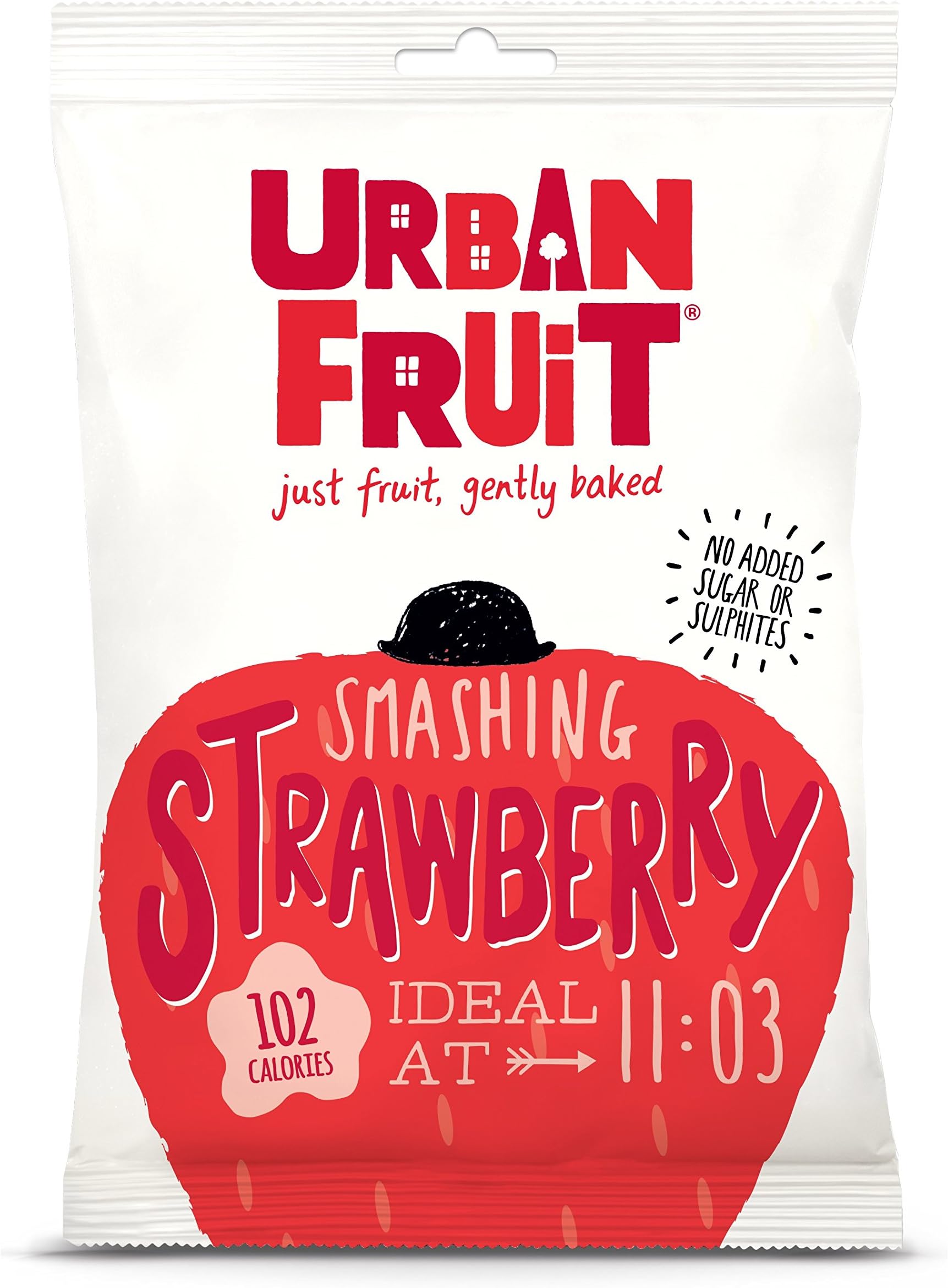 Smashing Strawberry - Gently Baked Fruit Snack Bag By Urban Fruit 35g (Pack of 14)