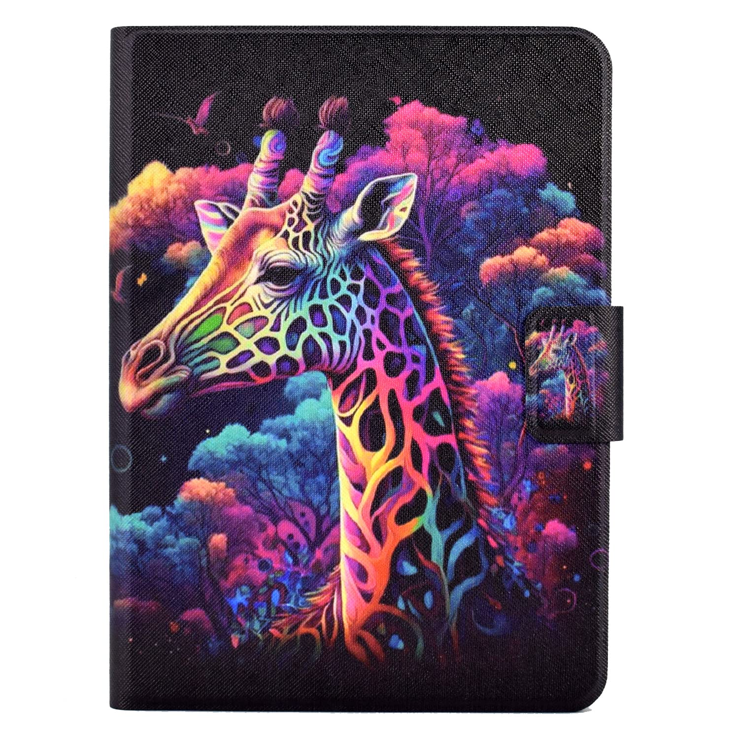 Bspring Folio Case for All-New 6" Kindle (11th Generation, 2022/2024 Release) - Book Style Colorful Leather Shockproof Cover with Auto Sleep/Wake,Giraffe