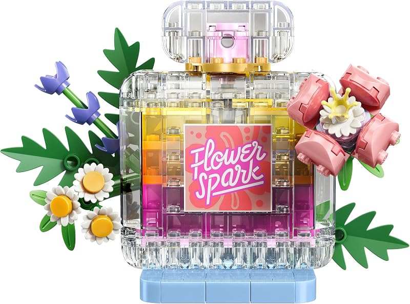 Creator 3-en-1 Flacon de Parfum au Décor Floral - Jouet - Maquette se Transformant en Vase avec Fleurs ou Smoothie - Décoration de Chambre d'enfant DIY - Cadeau Fille ou Garçon dès 8 Ans 31383