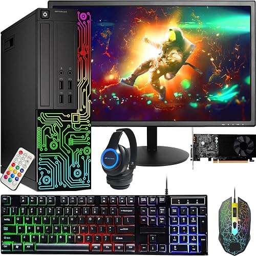 2g Computer Dell RGB Gaming Desktop PC Computer, Intel Core i5 CPU, GeForce GT 1030 ...