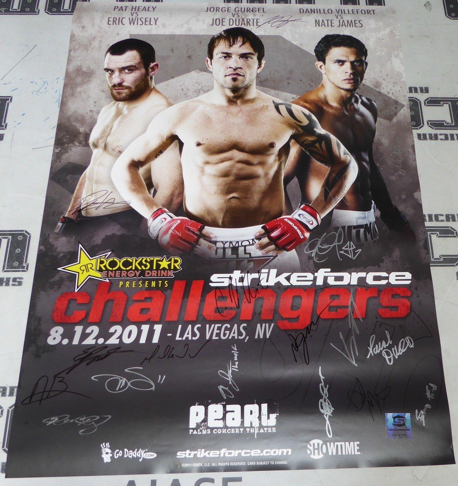 Ronda-Rousey-vs-Sarah-DAlelio-16-Card-Signed-2011-StrikeForce-Poster-UFC-100-Autographed-UFC-Photos