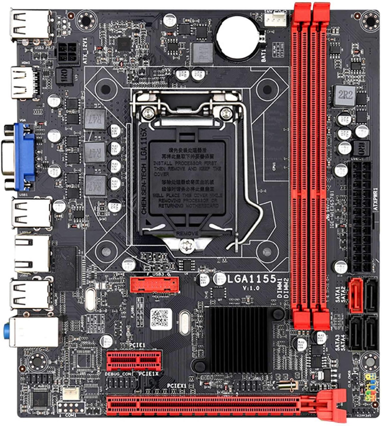 Cavis 1 Pcs Black LGA1155 B75M Desktop Computer Motherboard B75 Socket LGA 1155 for i3 i5 i7 DDR3 16G Micro-ATX New Mainboard