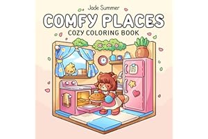 Comfy Places: Cute Coloring Book for Adults and Teens with Cozy Rooms and Hygge Scenes for Relaxation (Cozy Coloring Books)