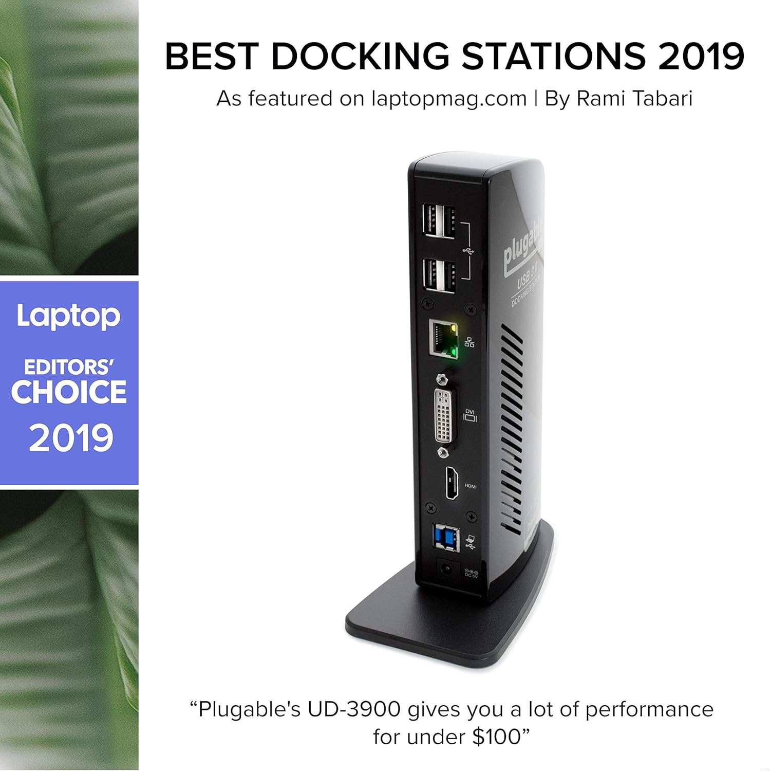 Plugable USB 3.0 Universal Laptop Docking Station Dual Monitor for Windows (Dual Video: HDMI and DVI/VGA/HDMI, Gigabit Ethernet, Audio, 6 USB Ports): Computers & Accessories