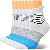 IRAMY Compression Ankle Support Socks Women Coolmax Wicking Cushioned Athletic Plantar Fasciitis Relief 3/4/6 Pairs