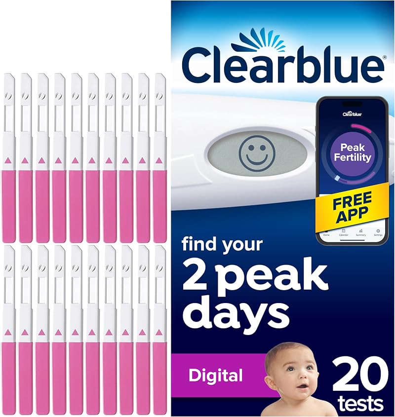 Clearblue Digital Ovulation Test Kit 20 Tests Holder App Tracking