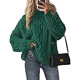 PRETTYGARDEN Women's Oversized Fall Sweaters 2026 Casual Long Sleeve Crewneck Chunky Cable Knit Pullover Tops Winter Clothes