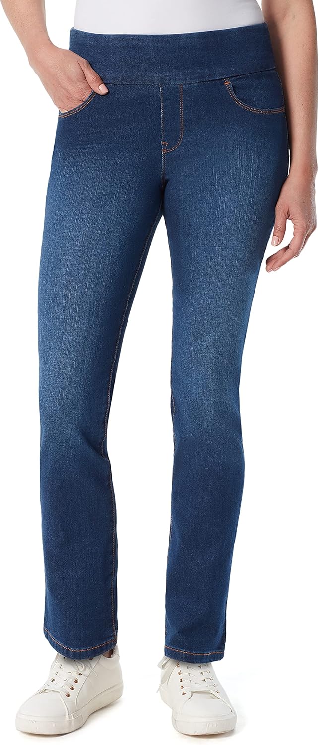 Gloria Vanderbilt Women's Amanda Pull On High Rise Jean, Vermont, 12 Regular Amazon.co.uk