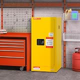 VEVOR 30 Gal Galvanized Steel Flammable Safety Cabinet 18"x18"x35.4" NFPA OSHA view 2