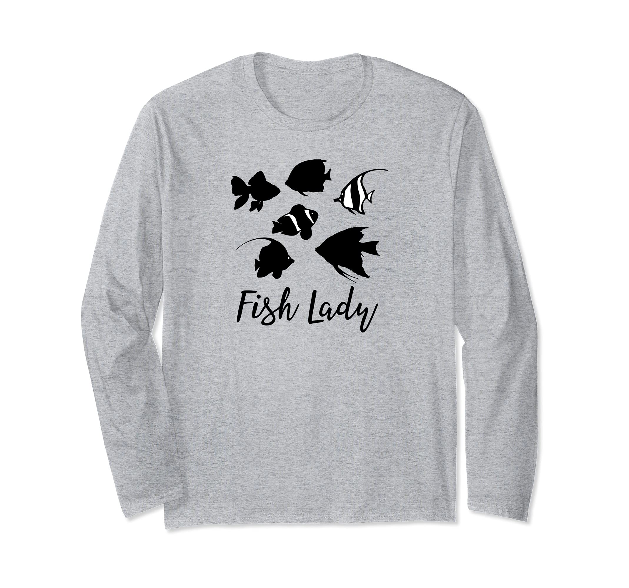 Fish Lady tropical fish aquarium fish owner Long Sleeve T-Shirt
