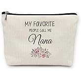 huester Nana Gifts Makeup Bag, Nana Gifts for Christmas from Grandkids Grandsons Granddaughter Cosmetic Bag for Women, Best Grandma Gift Toiletry Bags Travel Zipper Makeup Pouch