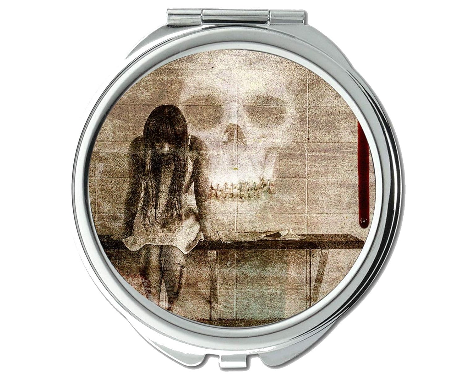 Mirror,Compact Mirror,Love,mystery,sad mood,pocket mirror,1 X 53X Magnifying