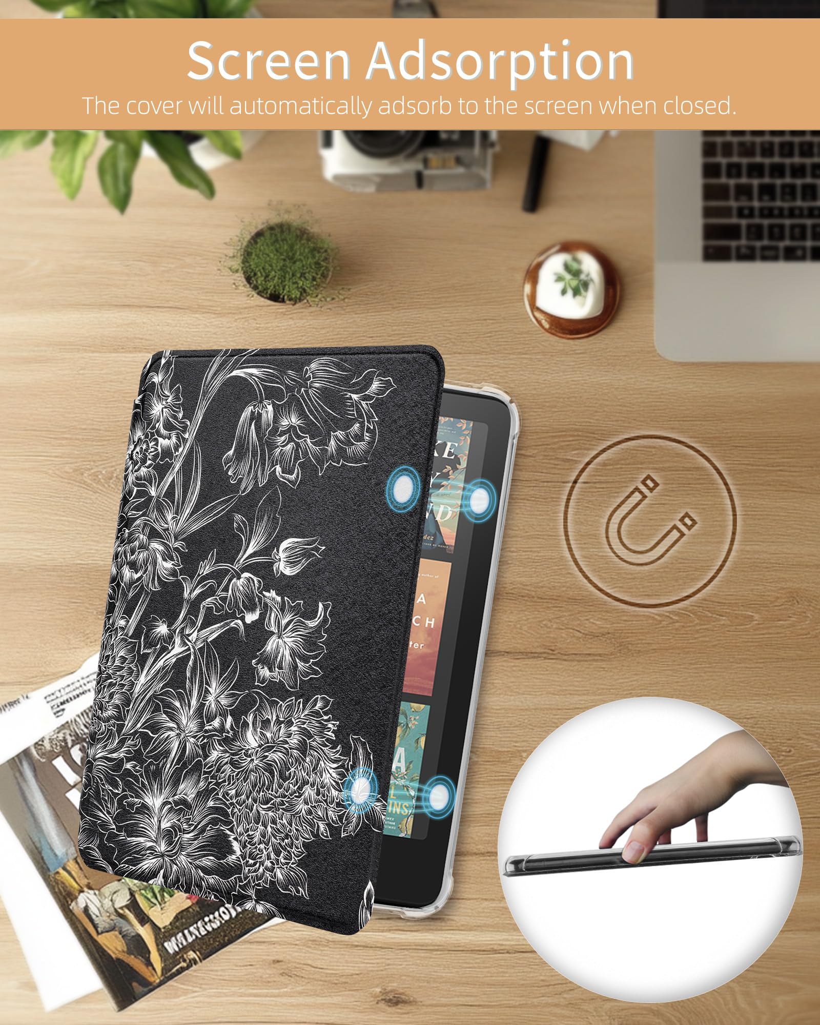 WALNEW Case for 7-inch Kindle Paperwhite 12th Generation 2024 and Colorsoft Signature Edition, Clear Soft TPU Back Protective Cover, Auto Wake/Sleep