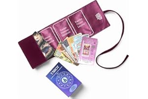 Witchy Cauldron Spanish Edition Beginner Tarot, Learning Tarot, Tarot Cards for Beginners with Meanings on Them, Keywords, Chakra, Planet, Zodiac, Element, Yes or No, Affirmations (Purple wrap+Cards)