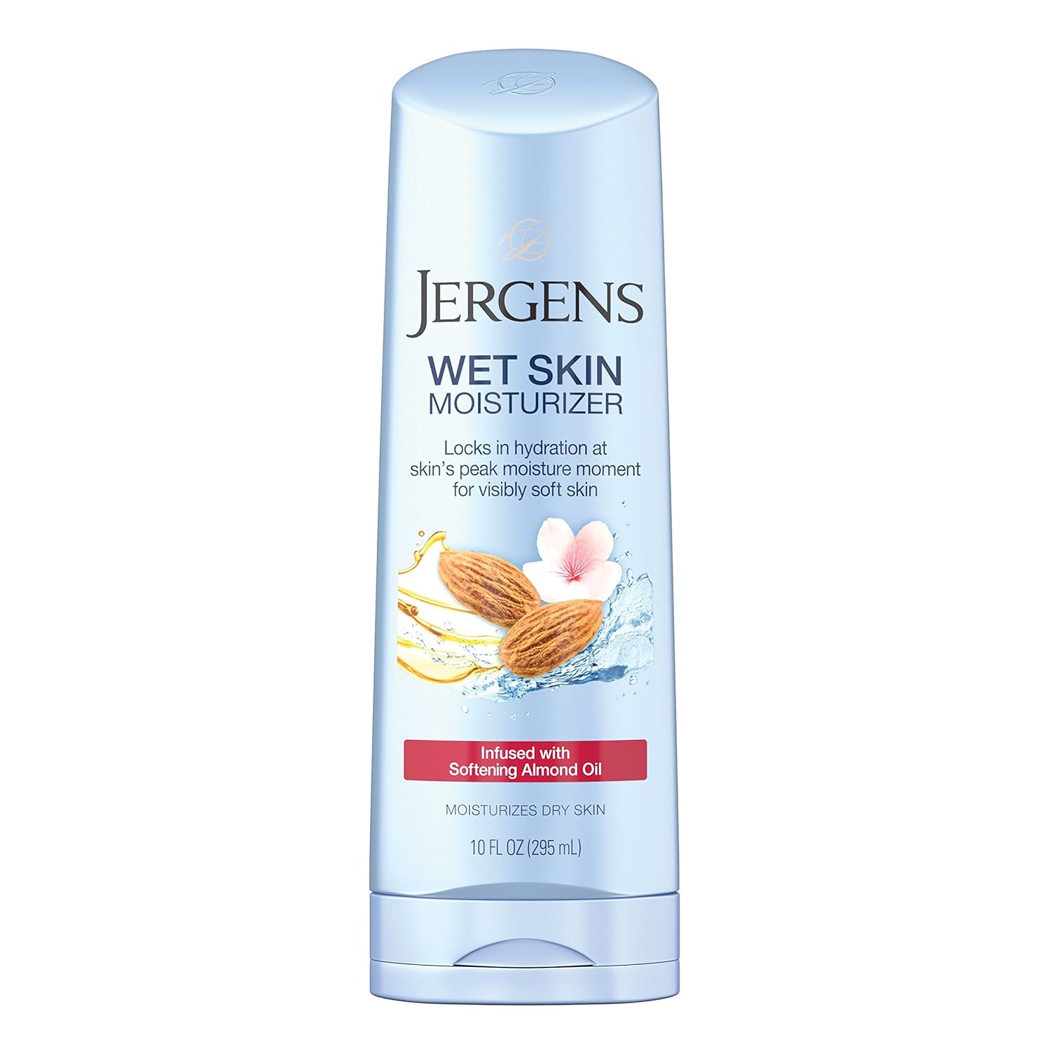 Jergens Wet Skin Cherry Almond Oil Moisturizer, 10 Fl Oz (Pack of 1)