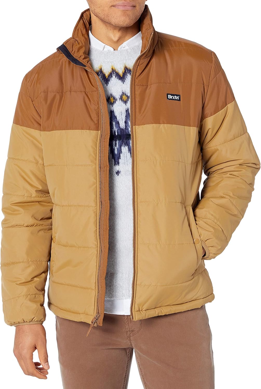 Brixton mens Cass Relaxed Fit Puffer Jacket: Clothing